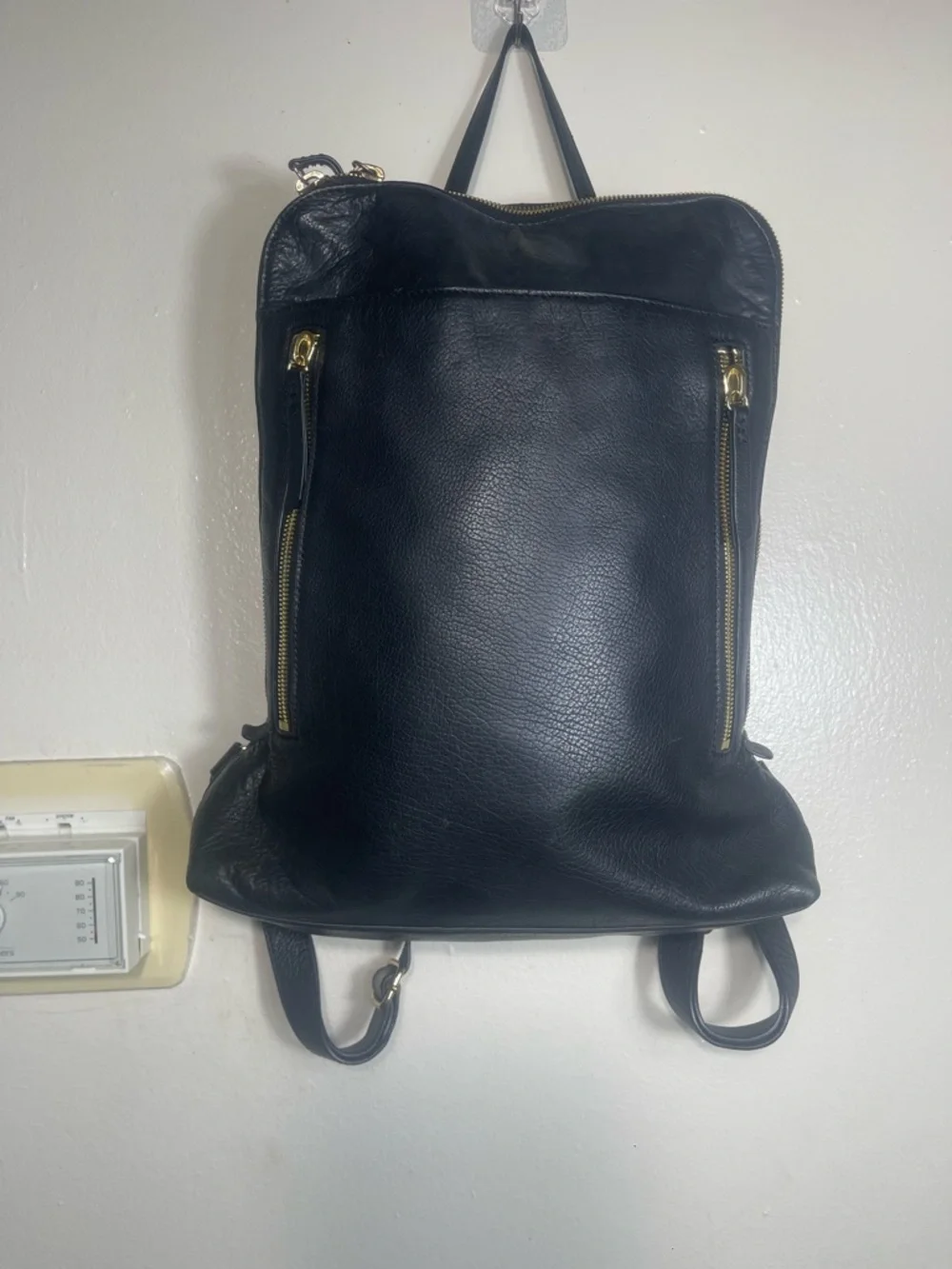Margot Black Backpack with Luxurious Leather and Minimalist design